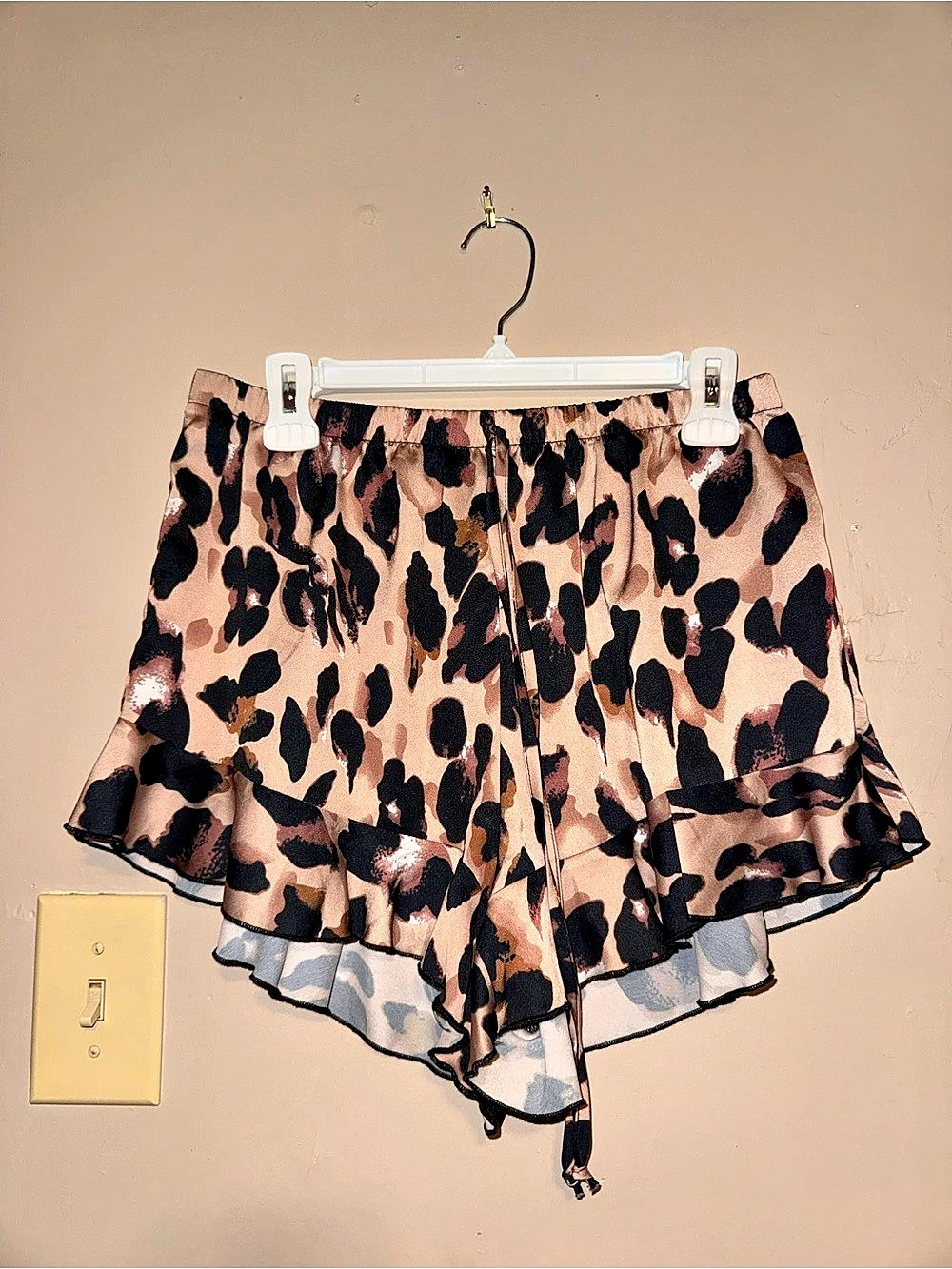 Day & Night Animal Print Ruffle Shorts